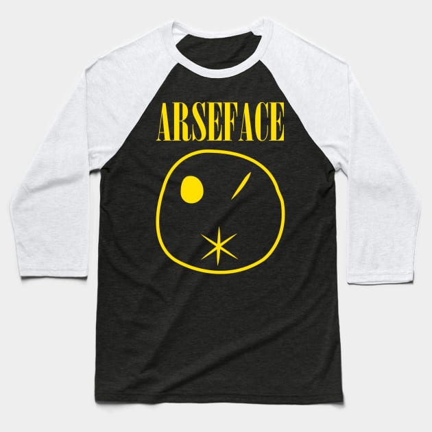 ArseFace Baseball T-Shirt by 3coo